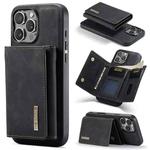 For iPhone 16 Pro DG.MING M1 Series 3-Fold Multi Card Wallet Leather Phone Case(Black)