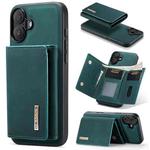 For iPhone 16 Plus DG.MING M1 Series 3-Fold Multi Card Wallet Leather Phone Case(Green)