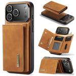 For iPhone 17 Pro Max DG.MING M1 Series 3-Fold Multi Card Wallet Leather Phone Case(Brown)