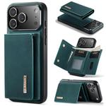 For iPhone 17 Pro Max DG.MING M1 Series 3-Fold Multi Card Wallet Leather Phone Case(Green)