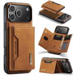 For iPhone 17 Pro Max DG.MING M2 Series 3-Fold Card Bag Wallet Leather Phone Case(Brown)