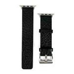 For Apple Watch 5 44mm Buffalo Leather Watch Band(Black)