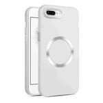 For iPhone 8 Plus / 7 Plus CD Texture MagSafe Frosted Translucent Phone Case(White)
