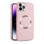 For iPhone 11 Pro Max CD Texture MagSafe Frosted Translucent Phone Case(Pink)