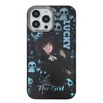 For iPhone 14 Pro Aurora Series Painted Pattern Phone Case(Girl)