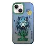 For iPhone 14 Aurora Series Painted Pattern Phone Case(Wolf)