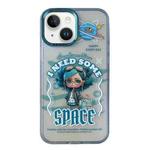 For iPhone 13 Aurora Series Painted Pattern Phone Case(Glasses Girl)