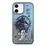 For iPhone 11 Aurora Series Painted Pattern Phone Case(Black Wolf)