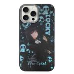 For iPhone 15 Pro Max Aurora Series Painted Pattern Phone Case(Girl)