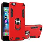 For iPhone 6 Plus / 6s Plus 2 in 1 Armour Series PC + TPU Protective Case with Ring Holder(Red)