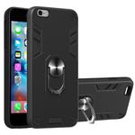 For iPhone 6 Plus / 6s Plus 2 in 1 Armour Series PC + TPU Protective Case with Ring Holder(Black)