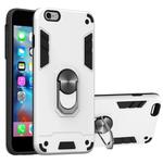 For iPhone 6 Plus / 6s Plus 2 in 1 Armour Series PC + TPU Protective Case with Ring Holder(Silver)