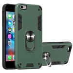 For iPhone 6 Plus / 6s Plus 2 in 1 Armour Series PC + TPU Protective Case with Ring Holder(Dark Green)