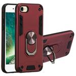 For iPhone SE 2022 / SE 2020 / 8 / 7 2 in 1 Armour Series PC + TPU Protective Case with Ring Holder(Wnie Red)