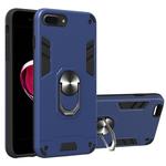 For iPhone 8 Plus / 7 Plus 2 in 1 Armour Series PC + TPU Protective Case with Ring Holder(Royal Blue)