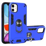 For iPhone 11 2 in 1 Armour Series PC + TPU Protective Case with Ring Holder(Dark Blue)