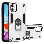 For iPhone 11 2 in 1 Armour Series PC + TPU Protective Case with Ring Holder(Silver)