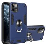 For iPhone 11 Pro Max 2 in 1 Armour Series PC + TPU Protective Case with Ring Holder(Royal Blue)