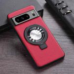 For Google Pixel 8 Pro Litchi Texture MagSafe Magnetic Ring Phone Case(Red)