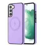For Samsung Galaxy S22+ 5G Side Leather Magsafe Phone Case(Light Purple)
