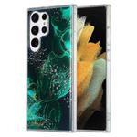 For Samsung Galaxy S21 Ultra 5G Dual-side IMD Marble Phone Case(Dark Green)