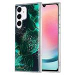 For Samsung Galaxy A24 4G Dual-side IMD Marble Phone Case(Dark Green)