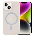 For iPhone 15 Plus MagSafe Liquid Silicone Phone Case(White)