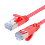 30m Gold Plated Head CAT7 High Speed 10Gbps Ultra-thin Flat Ethernet RJ45 Network LAN Cable(Red)