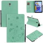For Samsung Galaxy Tab A10.5 T590 / T595 Cat Bee Embossing Pattern Shockproof Table PC Protective Horizontal Flip Leather Case with Holder & Card Slots & Wallet & Pen Slot & Wake-up / Sleep Function(Green)