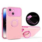 For iPhone 13 Luminous Series Ring Holder Phone Case(Pink)
