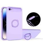 For iPhone SE 2022 / SE 2020 / 8 Luminous Series Ring Holder Phone Case(Purple)