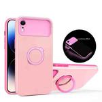 For iPhone XR Luminous Series Ring Holder Phone Case(Pink)