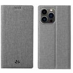 For iPhone 15 Pro ViLi DMX Series Shockproof TPU + PU Leather Magnetic Attraction Horizontal Flip Case(Grey)