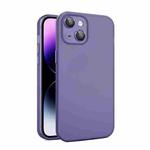 For iPhone 15 Eagle Eye CD Texture Lens Skin Feel Matte Phone Case(Dark Purple)