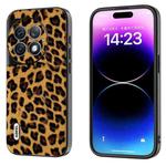 For OnePlus Ace 2 Pro ABEEL Black Edge Leopard Phone Case(Golden Leopard)
