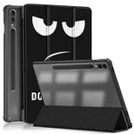 For Samsung Galaxy Tab S9+ Acrylic 3-folding Painted Smart Leather Tablet Case(Big Eyes ME)