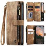 For iPhone 15 Pro CaseMe C30 Multifunctional Leather Phone Case(Brown)