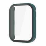 For Xiaomi Mi Band 8 Pro PC + Tempered Film Integrated Watch Protective Case(Dark Green)