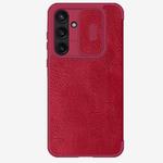 For Samsung Galaxy A55 NILLKIN QIN Series Pro Sliding Camera Cover Design Leather Phone Case(Red)