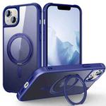 For iPhone 15 Plus MagSafe Magnetic Rotating Holder Phone Case(Klein Blue)