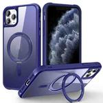 For iPhone 11 Pro Max MagSafe Magnetic Rotating Holder Phone Case(Klein Blue)