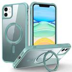 For iPhone 11 MagSafe Magnetic Rotating Holder Phone Case(Lake Blue)