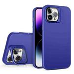 For iPhone 12 Pro Max Skin Feel Lens Holder PC + TPU Phone Case(Dark Purple)