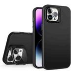 For iPhone 12 Pro Skin Feel Lens Holder PC + TPU Phone Case(Black)