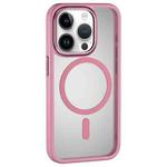 For iPhone 15 Pro MOMAX Magsafe Magnetic PC + TPU + Metal Phone Case(Pink)