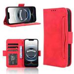 For iPhone 16e Skin Feel Calf Texture Card Slots Leather Phone Case(Red)