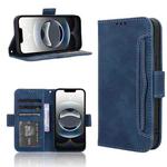 For iPhone 16e Skin Feel Calf Texture Card Slots Leather Phone Case(Blue)