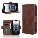 For iPhone 16e Skin Feel Calf Texture Card Slots Leather Phone Case(Brown)