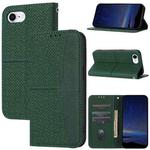 For iPhone SE 2024 Woven Texture Stitching Magnetic Leather Phone Case(Green)