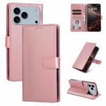 For iPhone 17 Pro Max 3-Card Slots Multifunctional Leather Phone Case(Rose Gold)
